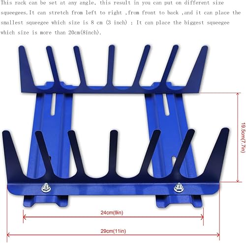 Miniatura 4 de INTBUYING 6 capas de escritorio pantalla de impresión escobilla de secado estante de secado de pantalla de seda espátula espátula soporte de acero