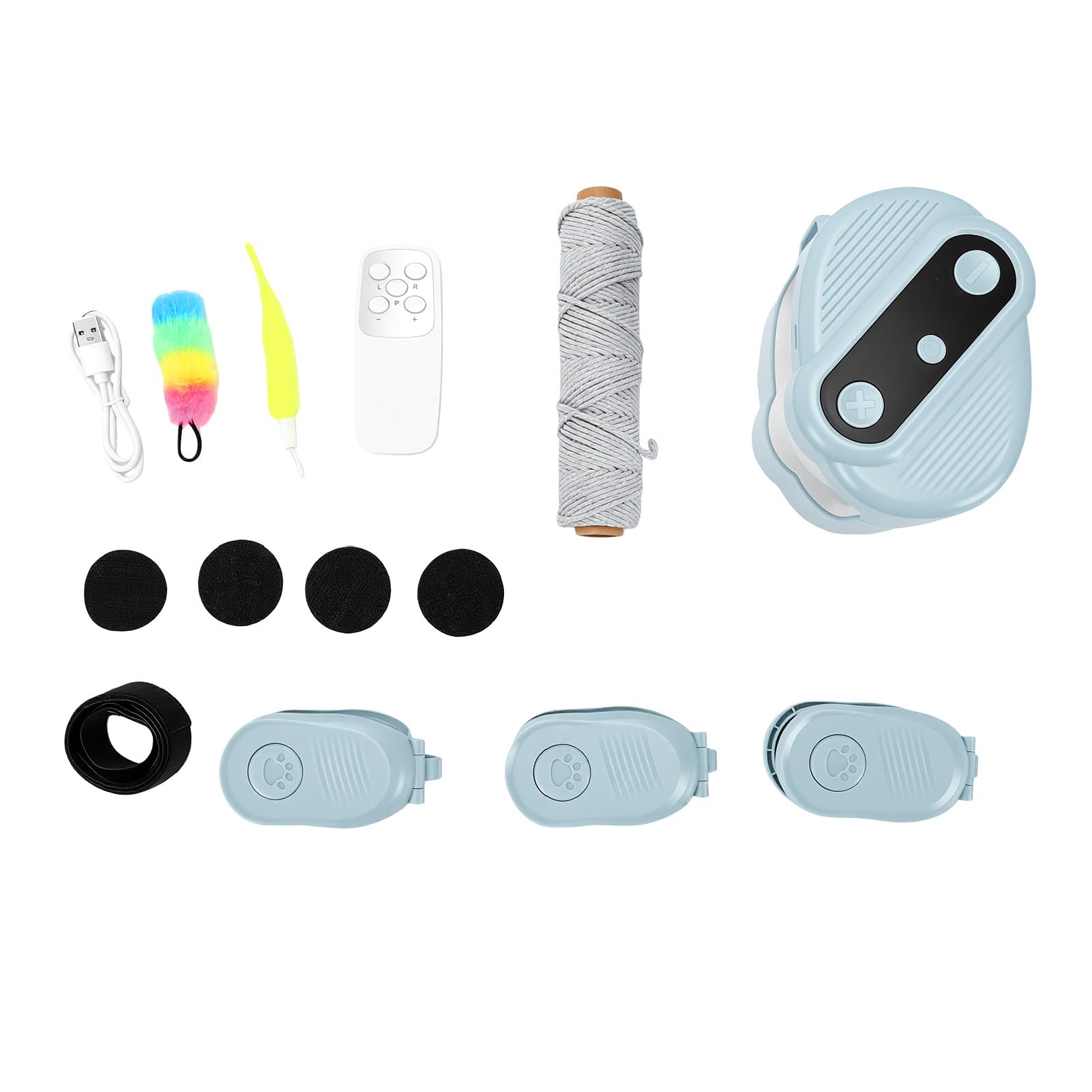 ASHATA Juguete Interactivo para Perseguir Gatos, Juguete Móvil Automático para Gatos/Gatitos de Interior (Blue)
