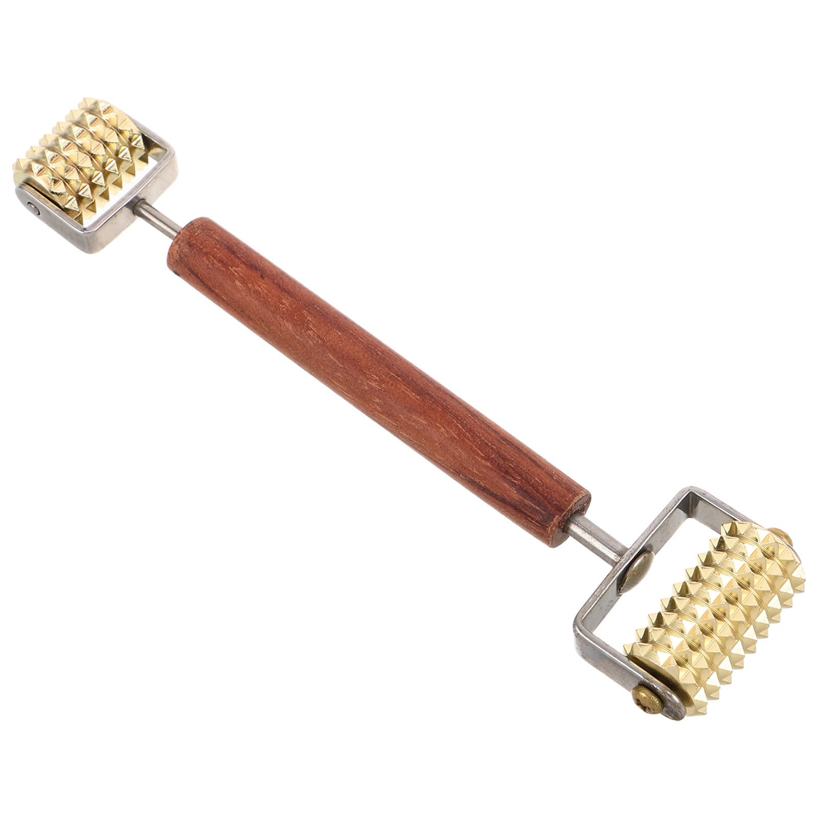 NUOBESTY Facial para Tensar y Levantar la Piel de Acero Inoxidable y Madera, Dorado Rodillo en Forma de V, Dispositivo Masajeador Facial 3d Uso Diario en Casa, para Mujeres
