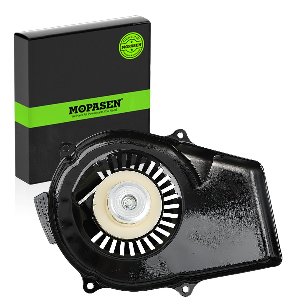 MOPASEN 2-Stroke Pull Start Starter Black Recoil Starter Assembly Replacement for ET650 ET950 Lawn Mower Motor Engine Generator
