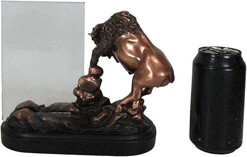 Miniatura 7 de Ebros Gift Rustic Western Buffalo Jump - Bisonte nativo americano con borde de acantilado rocoso con marco de fotos de vidrio estándar de 6 x 4