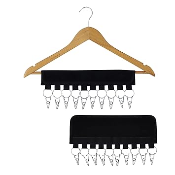 OCIRA 2 Pcs Hat Rack Cap Organizer For Closet - Holds Baseball Caps, Ties & Winter Beanie, Fits All Size Hangers