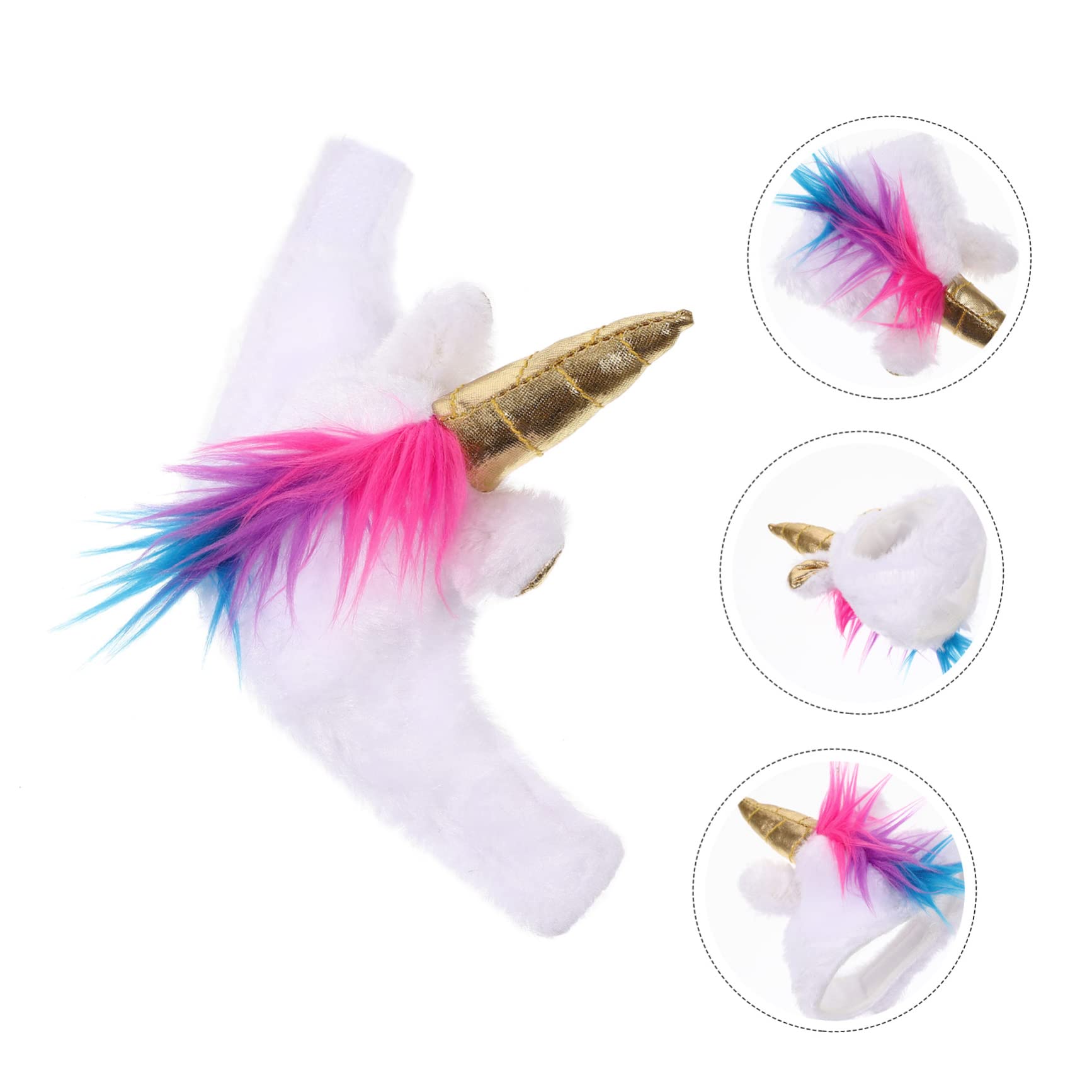 Mipcase 4pezzi Cappello Plush Per Animali Domestici Accessorio Per Rettile Forma Di Unicorno Per Festività e Foto Di Compleanno