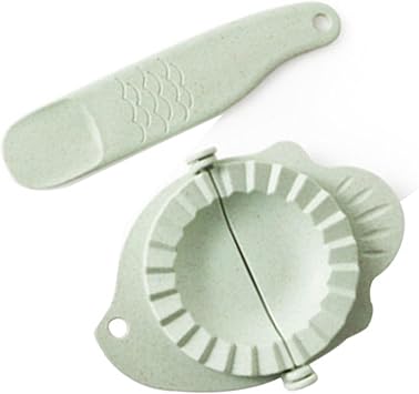 Dumplings Empanadas Press, Dumpling Maker Press Manual Fine Craftsmanship Hanging Labor Saving with Scoop for Household (Green)