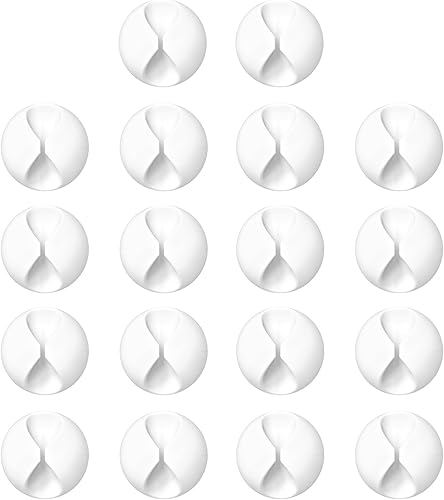 Paquete de 18 mini clips para cables, organizador de cables adhesivos, clips de soporte de cables para escritorio, hogar, oficina, automóvil,