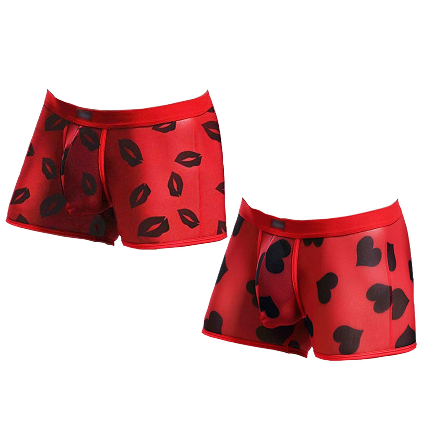 Men's Underwear Sexy Mesh Breathable Boxer Briefs Low Rise Cool Boxers Pack Set