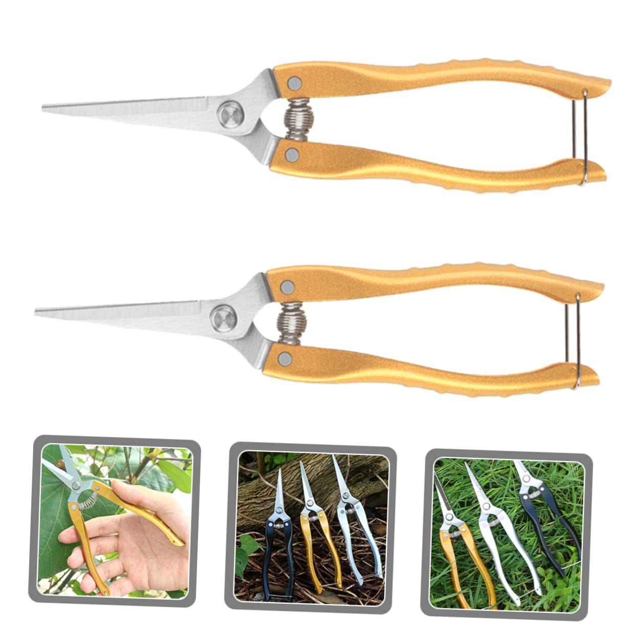 BESTonZON 20piezas Tijeras De Jardín De Inoxidable Para De Jardinería Tijeras Ergonómicas Para Diseño Cómodo