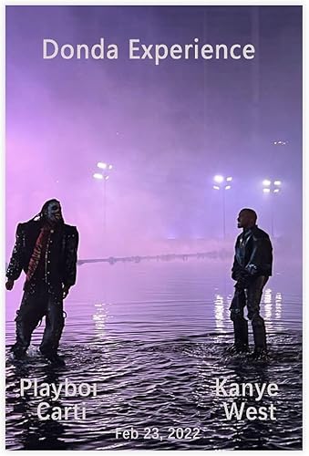 Miniatura 1 de Okeymed Póster de Playboi Carti y Kanye West de Yeezus Rapper, póster de lona con cubierta de música, póster de lienzo para decoración de