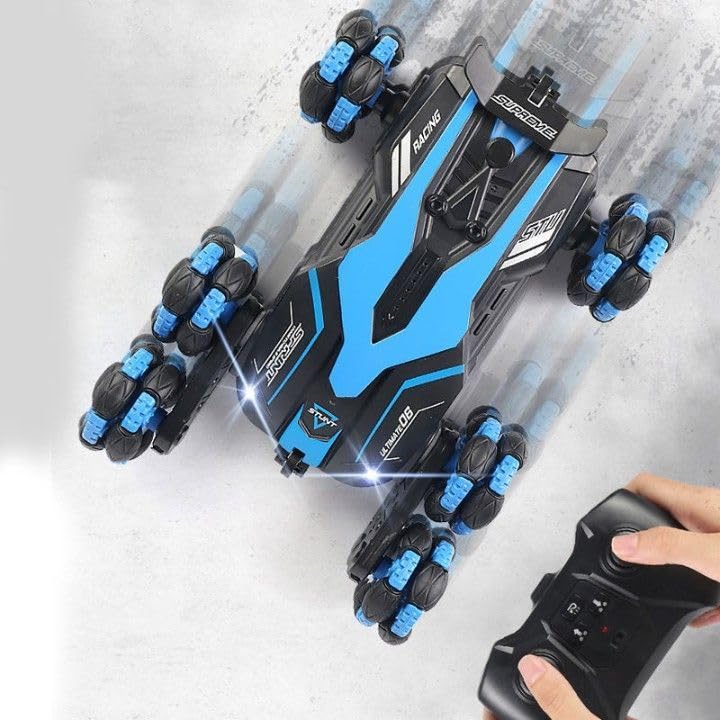 Image of Creation RC Laser 6 Wheel Remote Control Laser Stunt Car Telescopic RC Truck Double Sided with 360 Rotating Twisting Car Toy for Kids, Multicolor