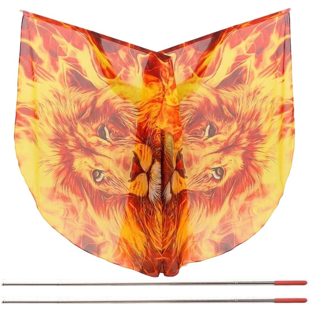 Bandera de adoración para iglesia con diseño de león y llamas en pack de 2 unidades