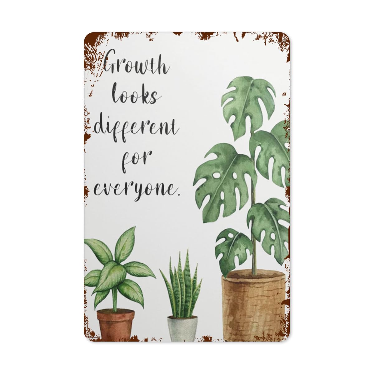 Kwqdozf As Pic Growth Looks Different For Everyone Metal Tin Sign – Mentalinspirational Wa