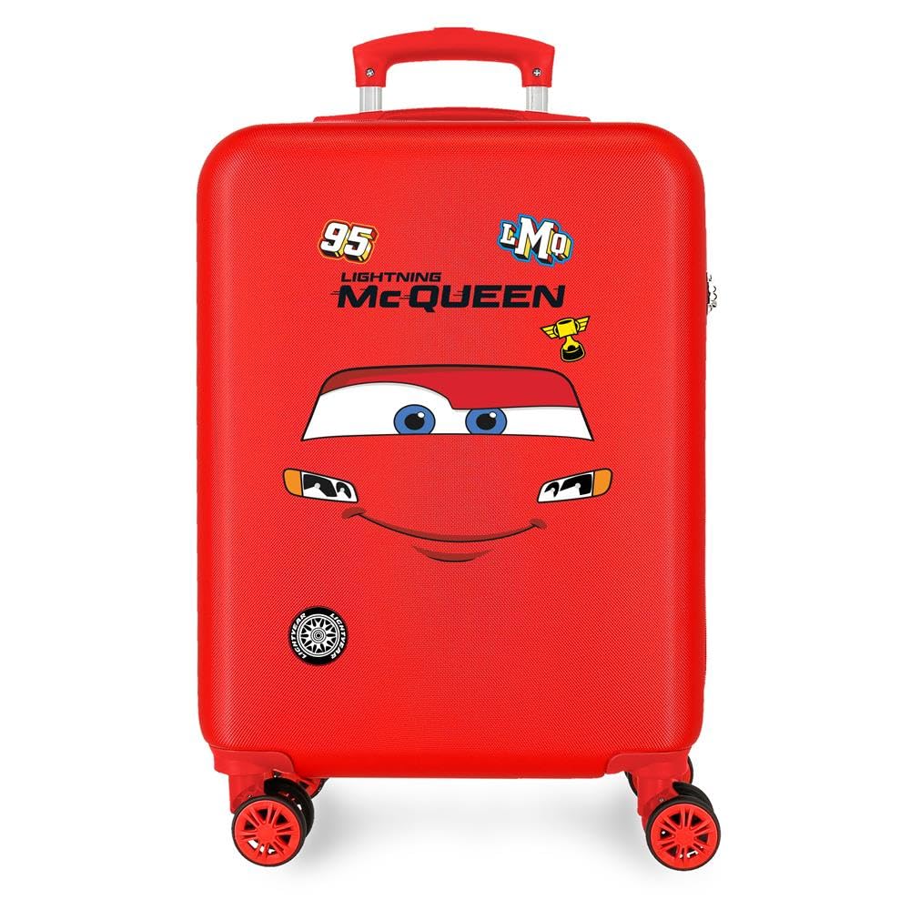 Disney Joumma Cars McQueen Red Cabin Suitcase Red 38x55x20 cm Rigid 2 kg Side Combination Lock ABS 2 kg 35L Hand Luggage