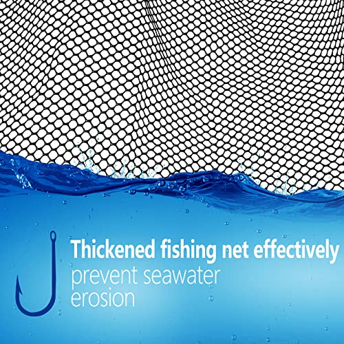 San Like Fishing Net Fish Landing Nets Ice Fishing Collapsible Telescopic Sturdy Pole Handle For Saltwater Freshwater Extending To 36/43/71/98Inches (49Inch-Black) #TOP4
