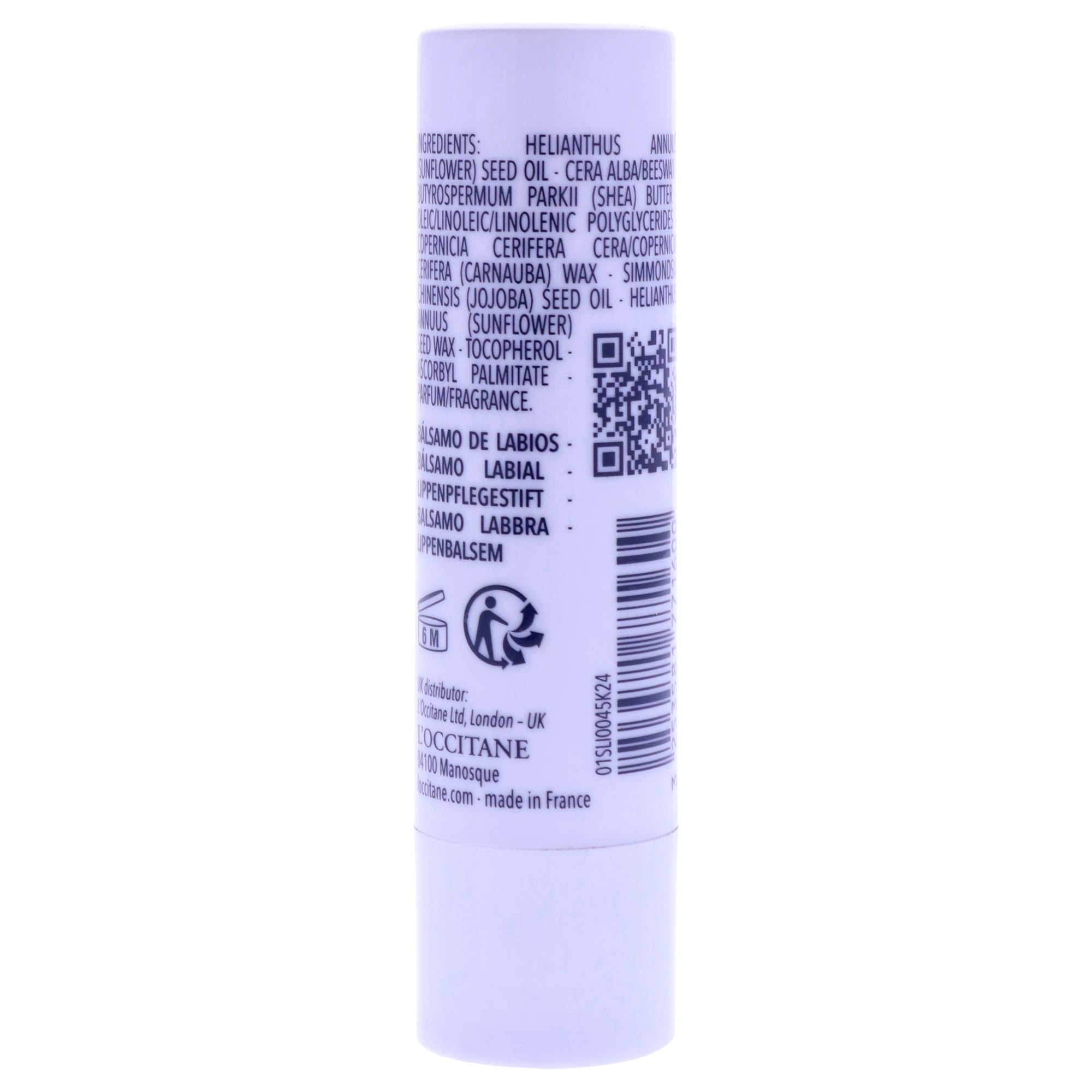 L'OCCITANE - Bardzo bogaty kij do ust Shea - 4,5 g - Wyprodukowano we Francji
