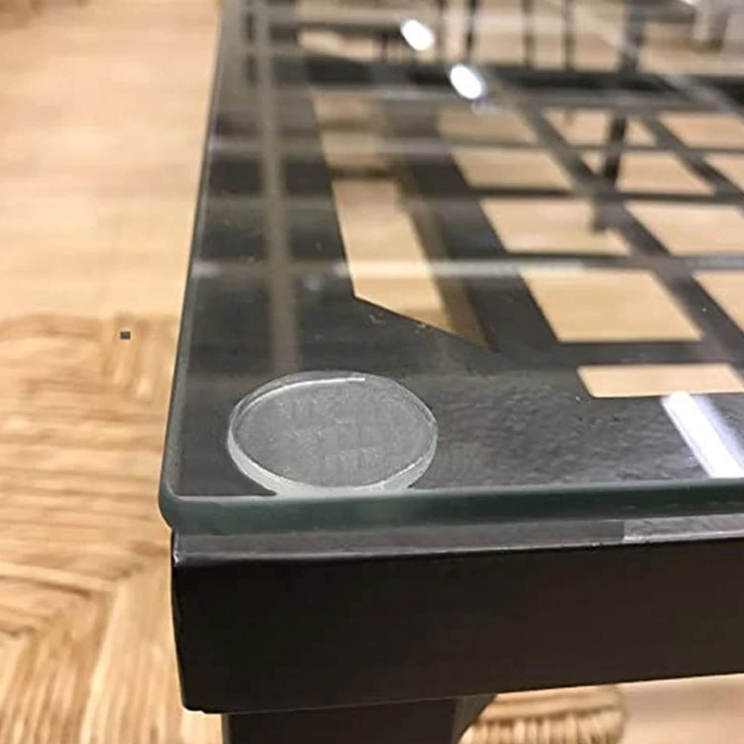 Badem10 Yapışkanlı Cam Tutucu Şeffaf 18 mm 12'Li Mobilya Raf Ses Tutucu