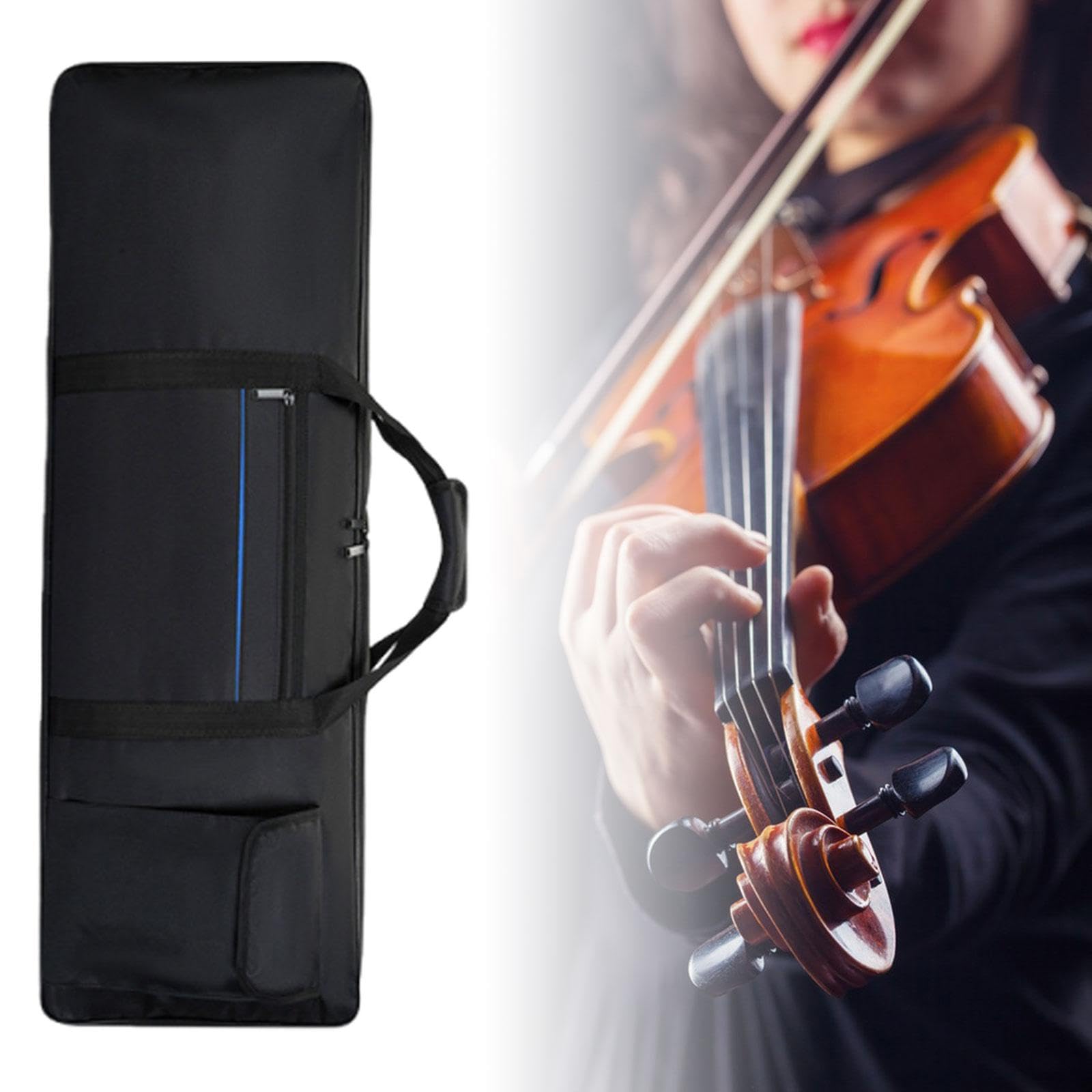 DuskHaven Étui de Transport pour Clavier 61 Touches, Fabriqué En Tissu Oxford Imperméable, avec Rembourrage Intérieur épais, Format Sac à Main et Poche, Petit