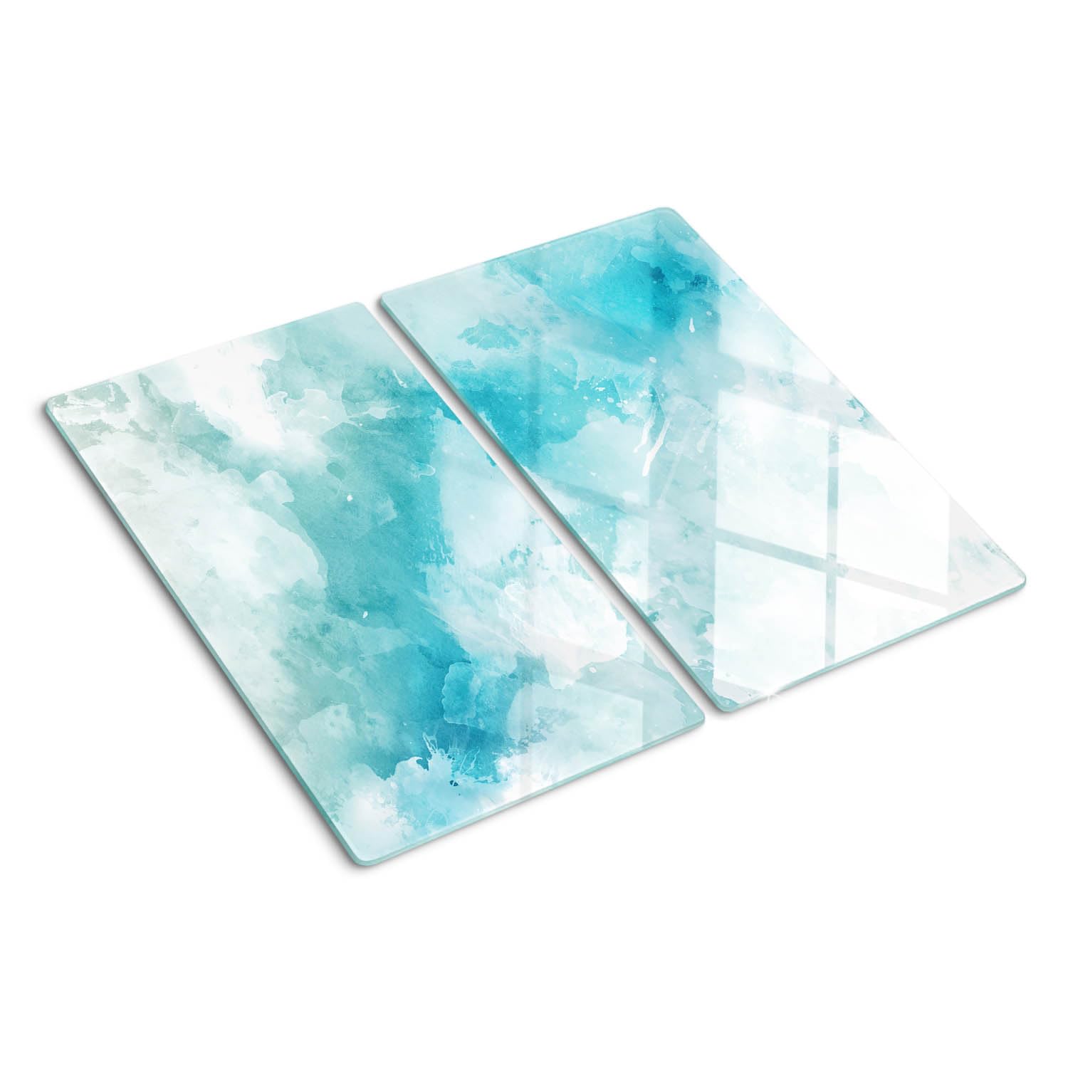 Planche à découper en verre résistant à la chaleur et pieds antidérapants