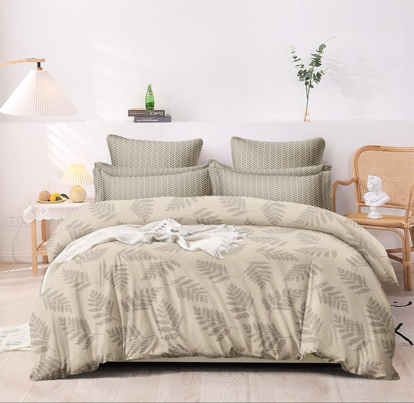 Jyotaksh Super Quality Glace Cotton Quilt Cover/Duvet Cover/rajai/ 210 Thread Count, Zipper Closure (Size 90X100) Inches Set of 1 DVT-AG 78-image-38