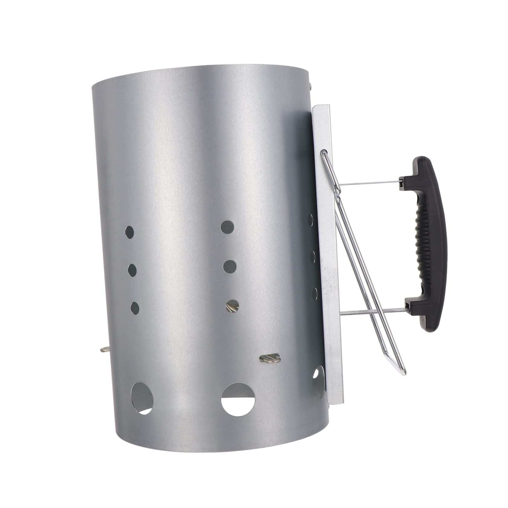 Accenditore per Barbecue Esterno a Carbone Rapido in Secchio Galvanizzato Manico in Nylon, per Creare Atmosfera Estiva e Facilitare la Cottura All'aperto