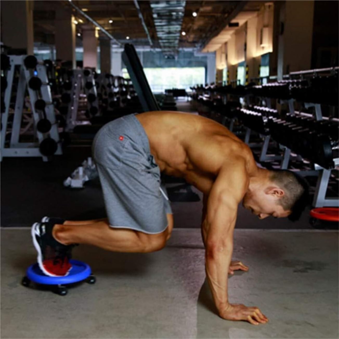 Bauchrad-Übungsrolle, Core-Slider mit Kniepolster für Zuhause, Fitnessstudio, Ganzkörpertraining