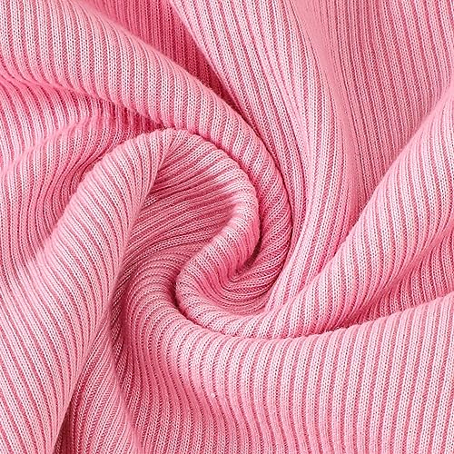 Image of OPAWO Toddler Long Sleeve Shirt Girl Ruffle Sleeve Ribbed Tops Tees Blouses