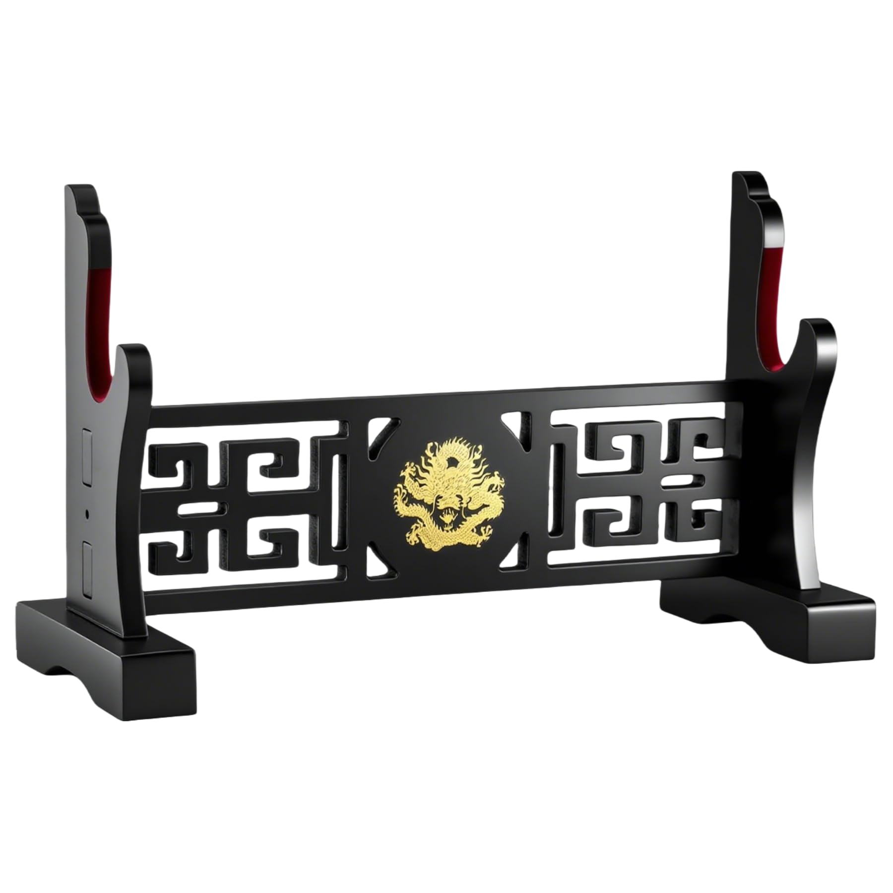 Eforlife Padded Sword Stand Display Velvet Protect Sword Rack Katana Genji Japanese Samurai Blade Gladius Templar Medieval Sword Stand Holder - Dragon (1-Tier)