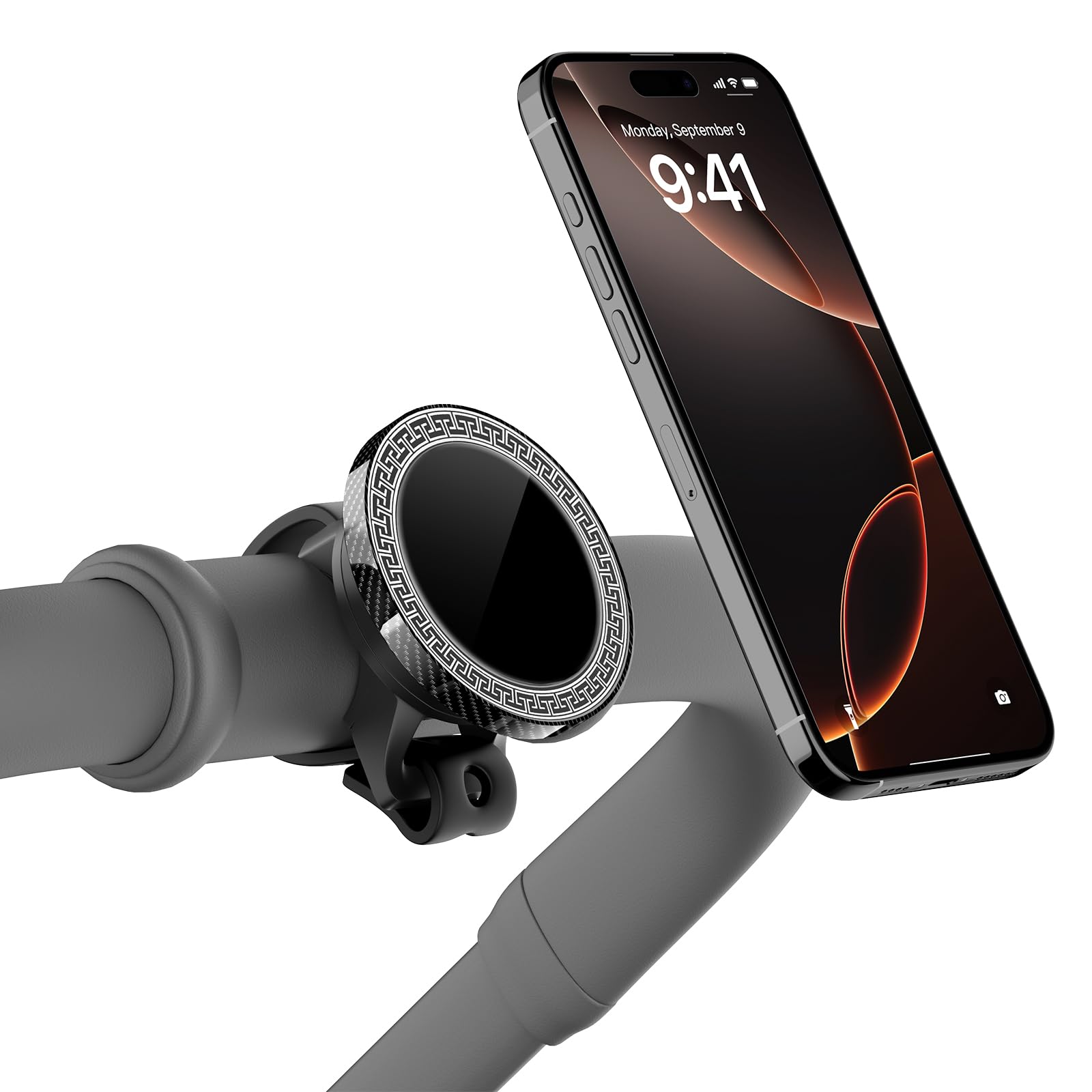 Magnetic Golf Push Cart Phone Holder with Secure Strap,Stroller Phone Holder for MagSafe iPhone 16 15 14 13 12 Pro Max Plus-Strong Magnet Handlebar Phone Mount for Treadmill,Shopping Cart,Peloton Bike