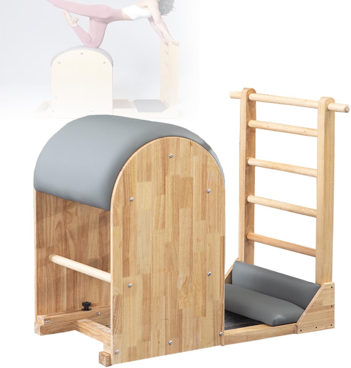 Pilates Ladder Barrels -Pilates Wooden Ladder Barrel Home Large Equipment Yoga Training core Spine Corrector Professional 43in×25in×39in/35in