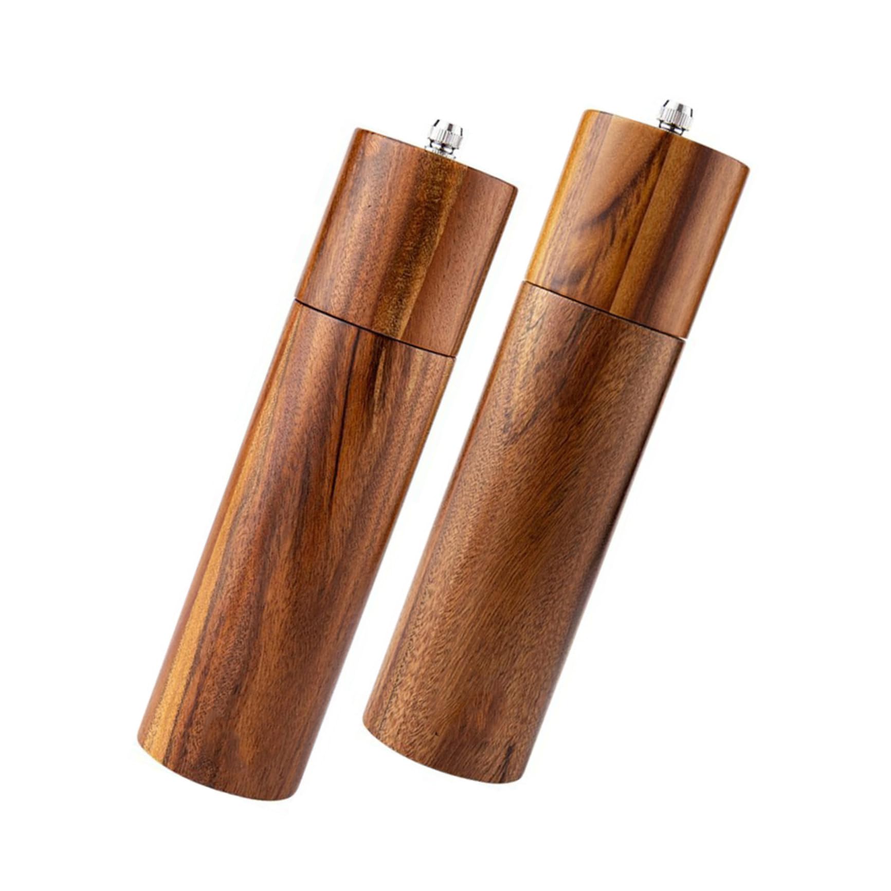 STOBAZA Manuelle Zylindrisches Keramikmahlwerk aus mit Pfeffermühle Akazienholz Design Würzen in Küche, zum