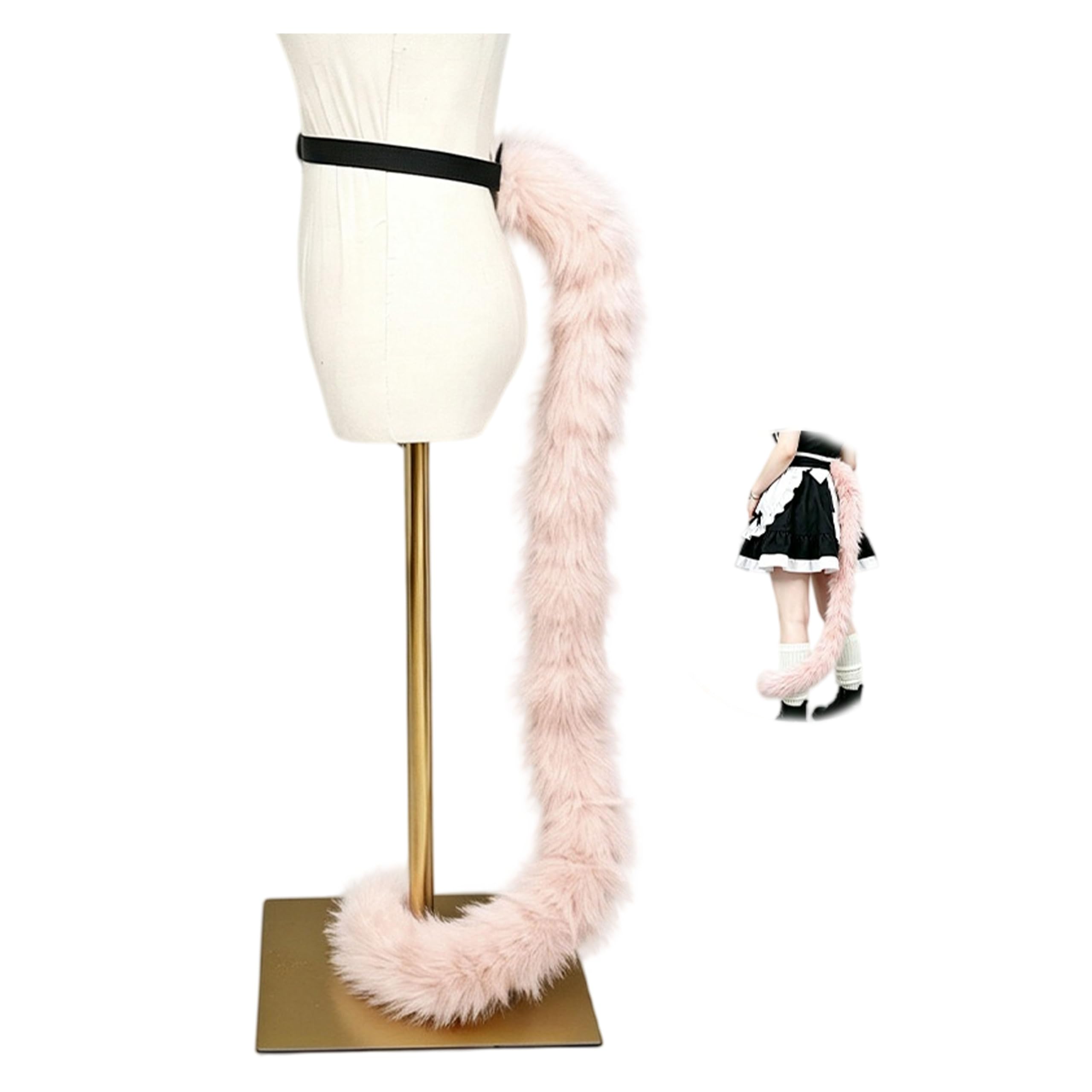 Coda pelosa di gatto, accessorio per cosplay, finta pelliccia, per