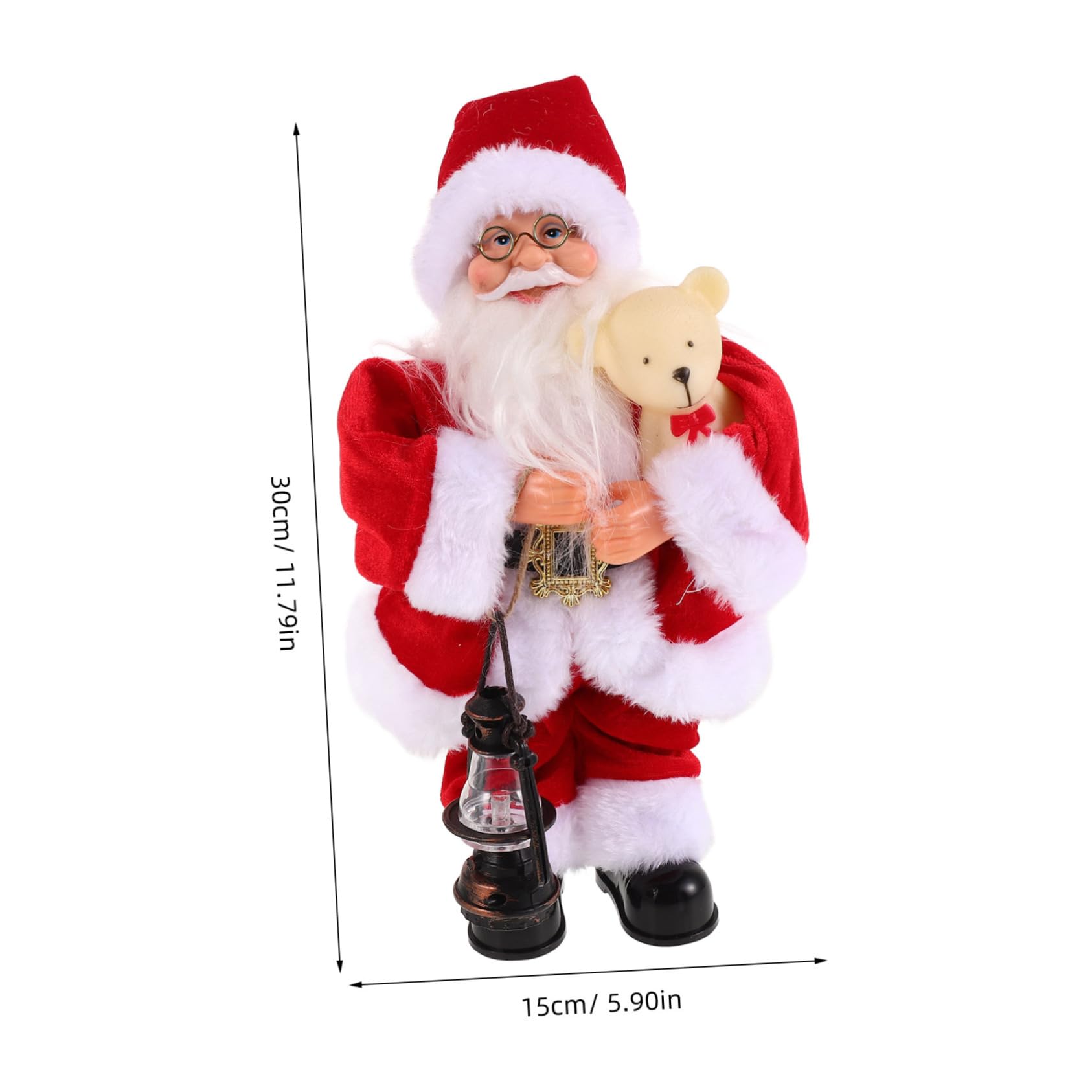 Mobestech Electric Santa Claus Toy Musical Dancing Christmas Decor Plush Santa Figure Boys and Girls
