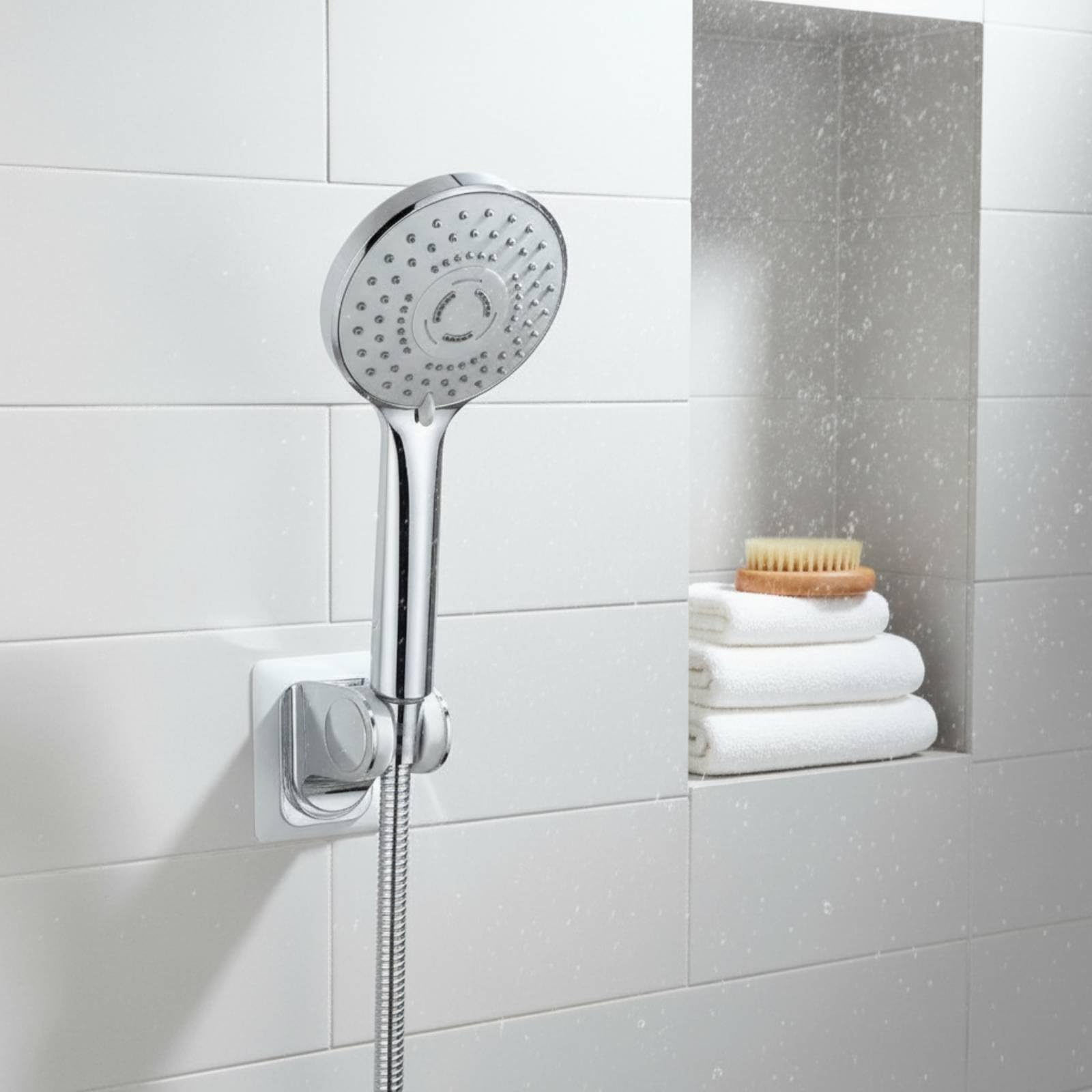 Duschkopf Set mit Verlängerungsarm Hochdruck Regendusche Set ultradünnes Design Überkopfbrause Komplettset für Badezimmer