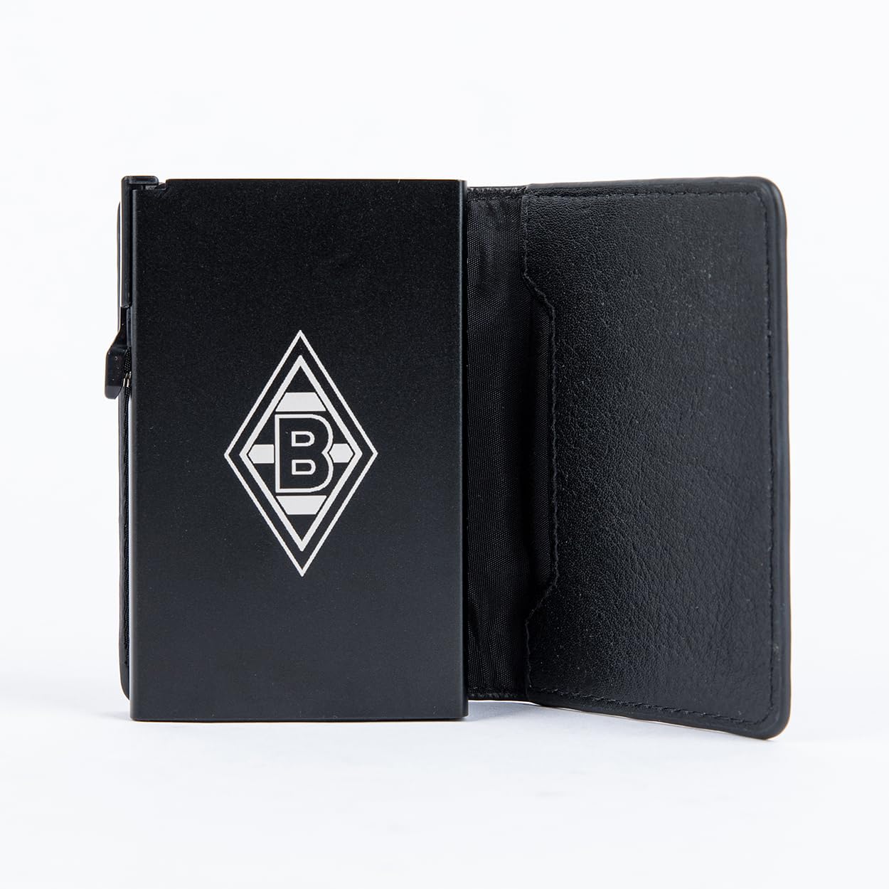 Borussia Mönchengladbach Kartengeldbörse „Slim“ | Offizieller Fanartikel Fohlenshop | Gladbach Portmonnaie mit klick System