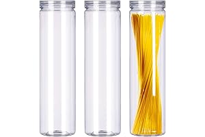 FEOOWV Set of 3Pcs Clear Cylinder Storage Container