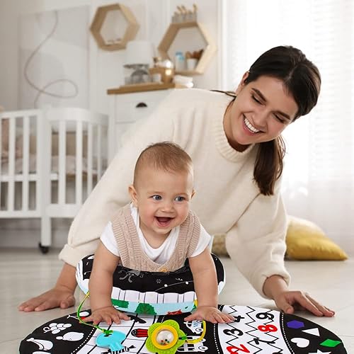 Miniatura 5 de teytoy Almohada para el tiempo boca abajo con papel arrugado y mordedores, juguete de descubrimiento infantil para bebés de 0 a 6 meses, juguetes