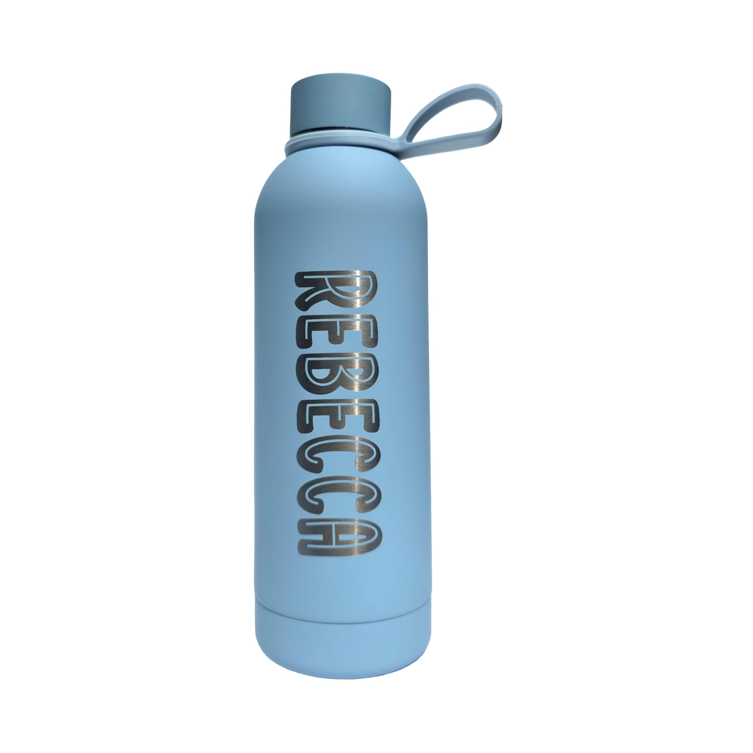 Personalised Insulated Water Bottle – Custom Name Laser Engraved Bottle, Stainless Steel, Gym Bottle, Teacher & Bridesmaid Gift (Ocean Blue) — image 1