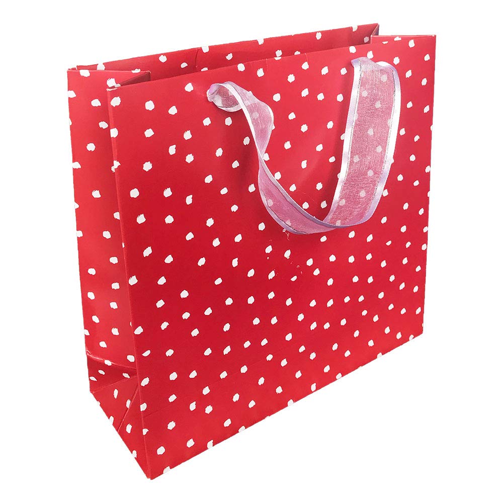 Sapco Gift Paper Bag, Premium Thick Card "Red White Polka" - Small (Pack of 10) (8 x 8 x 3 Inch) - Perfect for Gifting, Birthdays, Festivals and Occasions (B08FXNK66J) Amazon Price History, Amazon Price Tracker