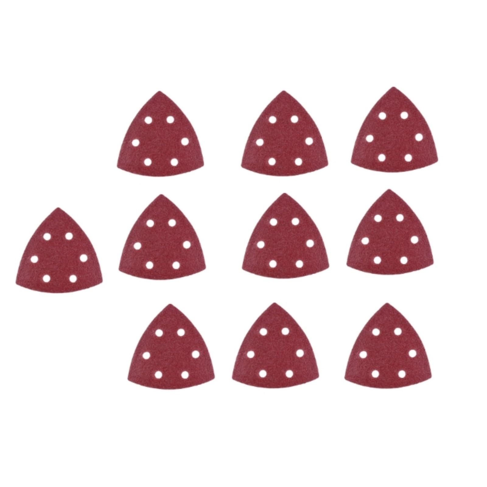 GYQAZSS 10PCS Sanding Sheets 90 * 90mm 6 Hole 60-400Grit Triangle Sandpaper Aluminum Oxide Hook & Loop Abrasive Sanding Disc for Wood Sanding