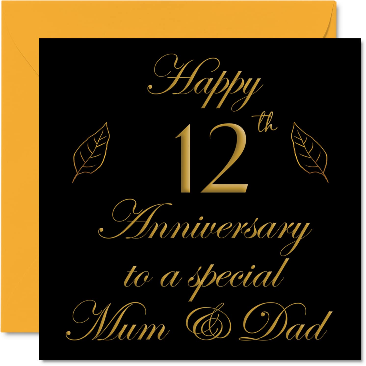 Special Silk Anniversary Card for Mum or Dad Parents, Special Mum & Dad