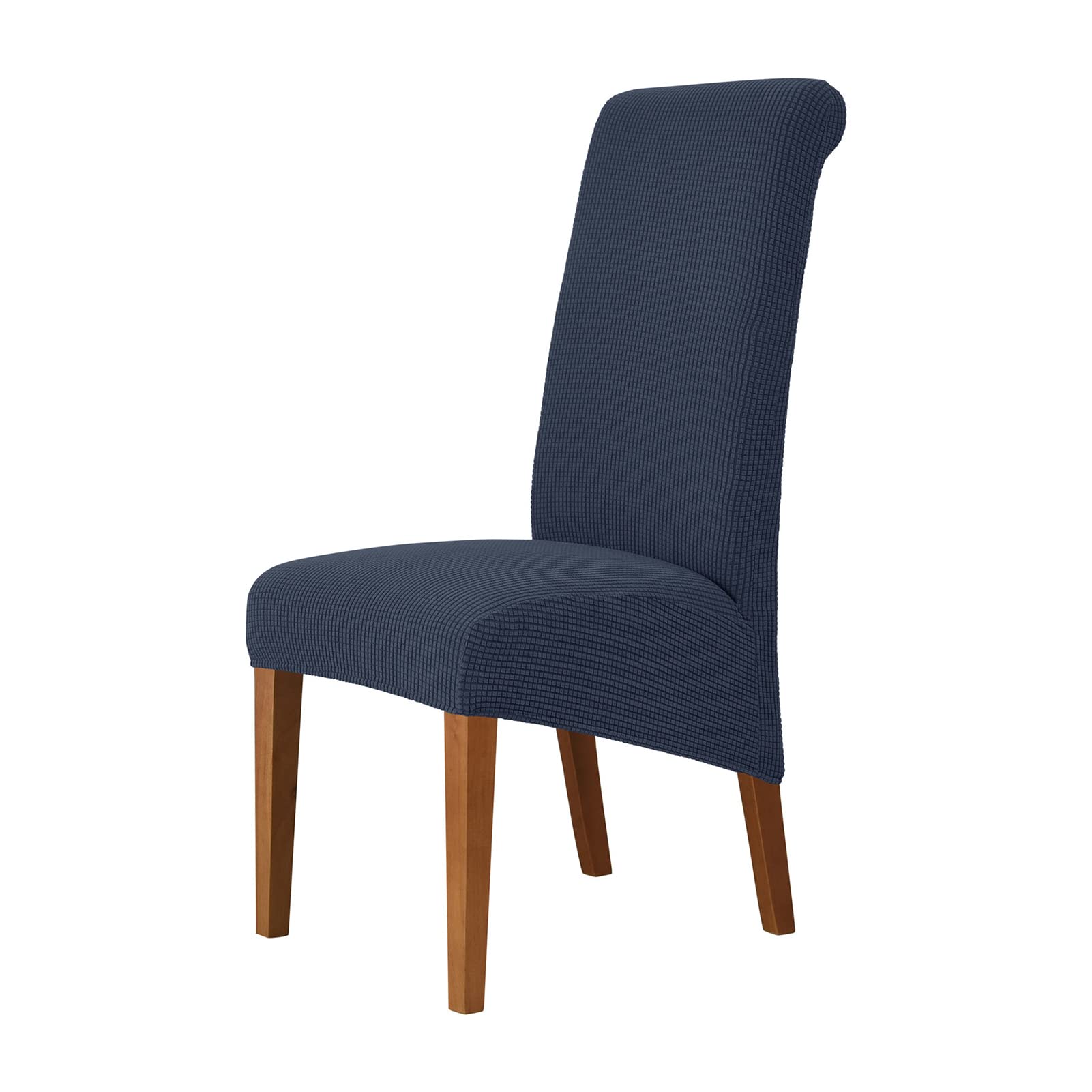 Stretch Dining Chair Covers Set of 6 Large Chair Slipcovers for High Back Chairs Dining Room Kitchen Banquet Restaurant Chair Protectors Navy Blue