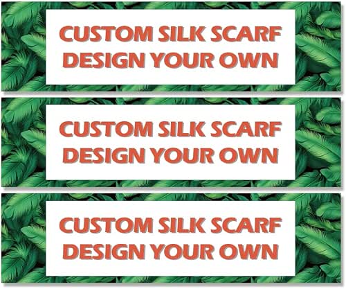 Custom Silk Scarf Design Your Own 3 Pcs 67" x