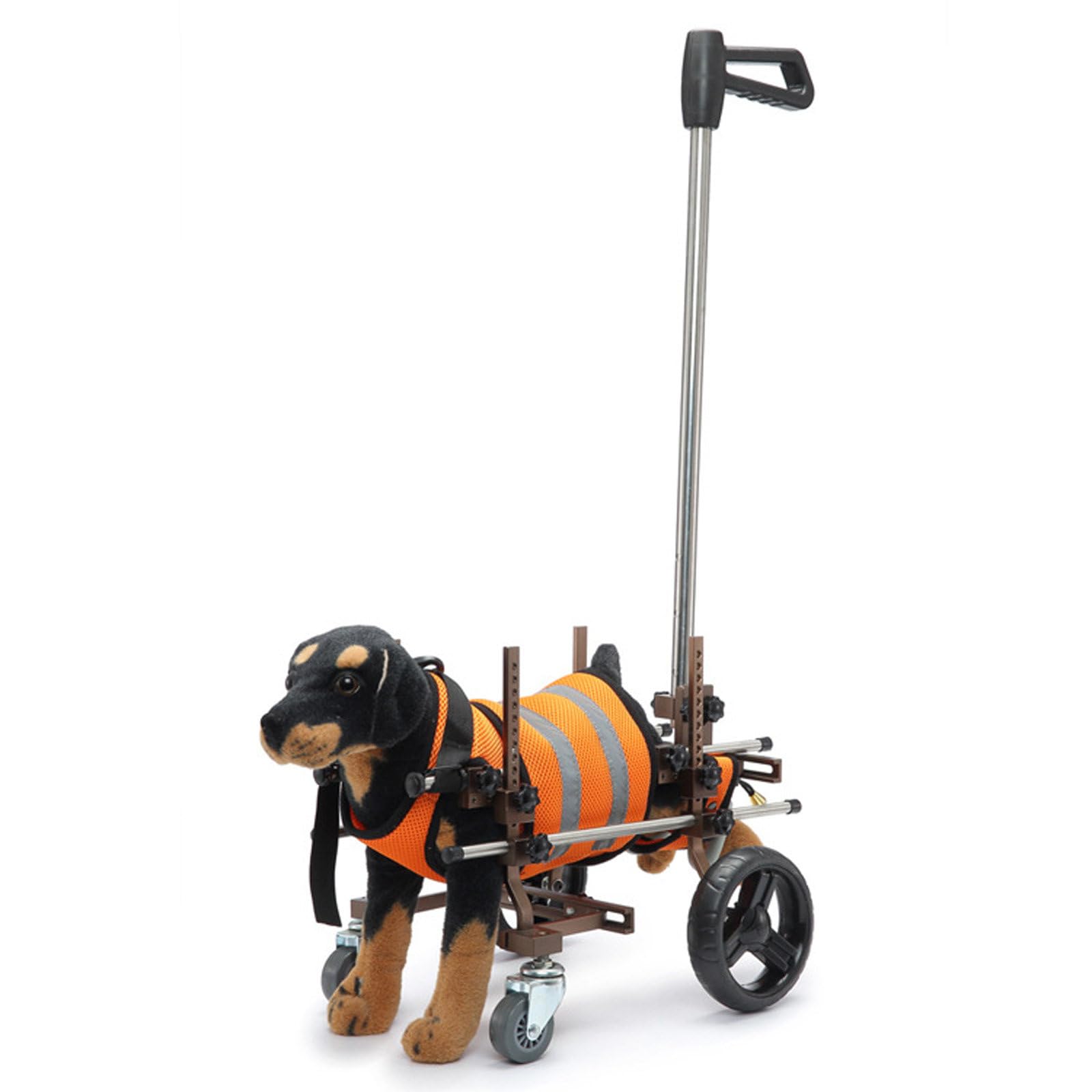 Four-Wheeled Dog Wheelchair,Adjustable Pet Wheelchair, Dog Front and Rear Leg Rehabilitation,Helping Paralyzed Pets Walk,Doggie Cart for Front/Back Legs Rehabilitation,Assisted Walk Car for Suitable