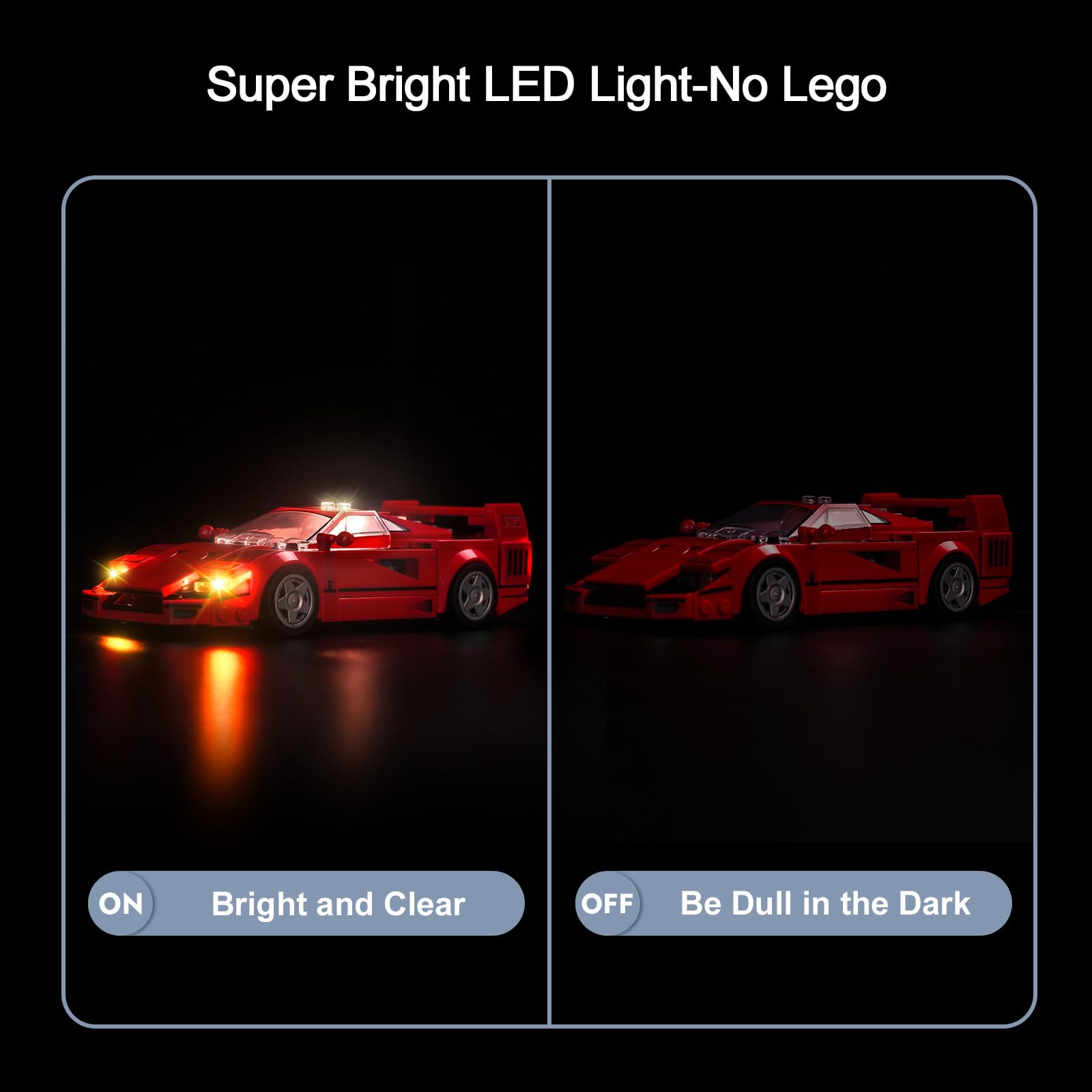 Led Light Set Compatible with Lego Ferrari F40 Supercar (No Model) - Image 4