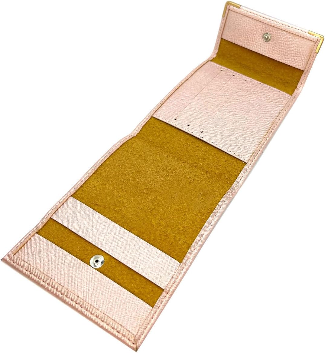 Long Folding Check Book Holder Case - Heel to Left - 3 Credit Card Slots - 3 Ply - Compact - Calfskin Leather - 10.5 cm x 14.5 cm, Zsf Pearl Pink, Taille unique, Classic