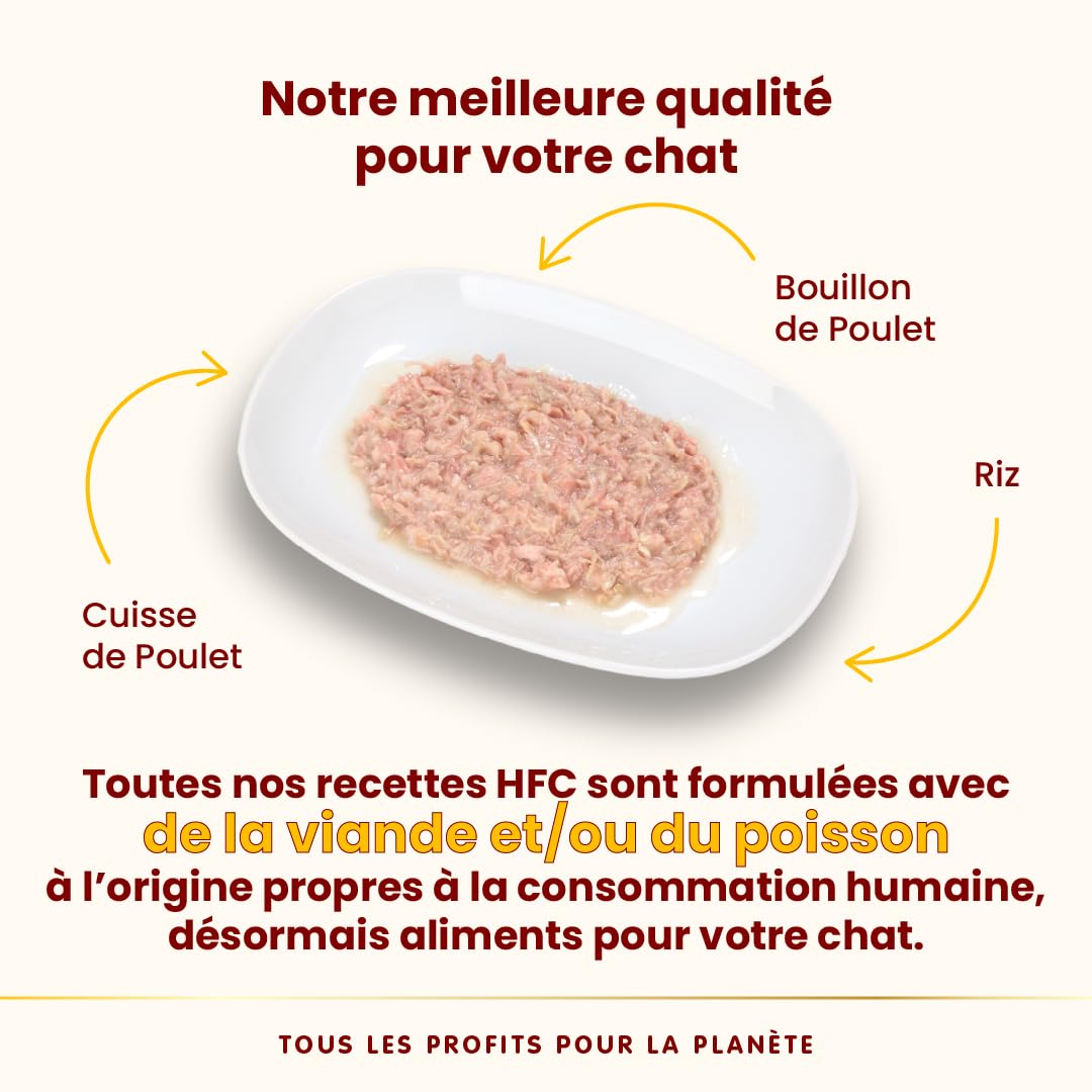 almo nature HFC Natural Aliments Humides pour Chats – Recettes Assorties au Poulet – 70g, Lot de 6