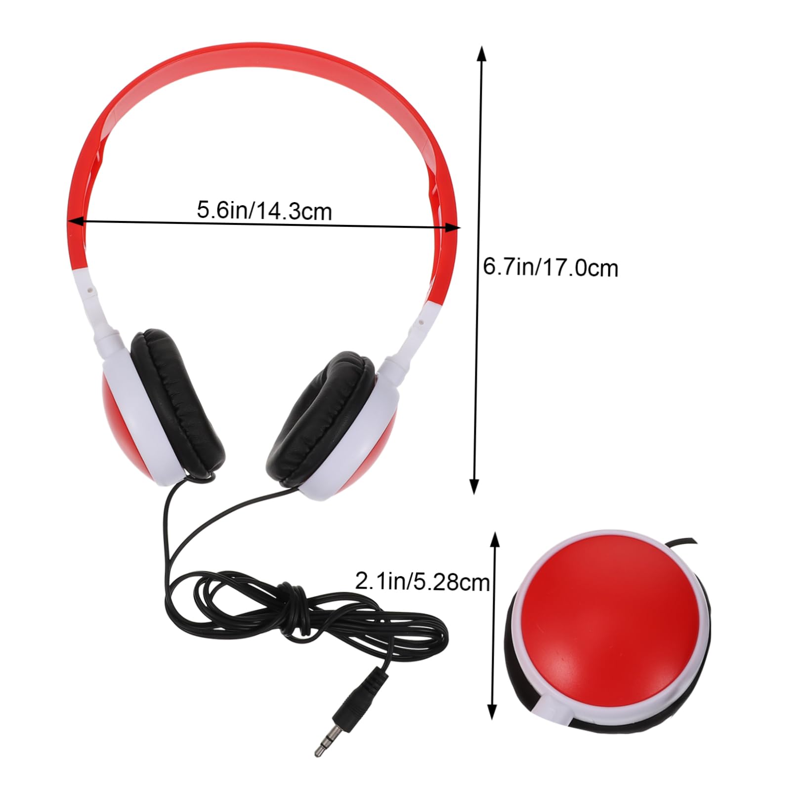 Uonlytech 4piezas Auriculares Plegables para Niño Niña Diadema y Cómoda para Escuela y Viajes Auriculares Cancelación De Ruido Usos Casa y Movimiento Color Vino