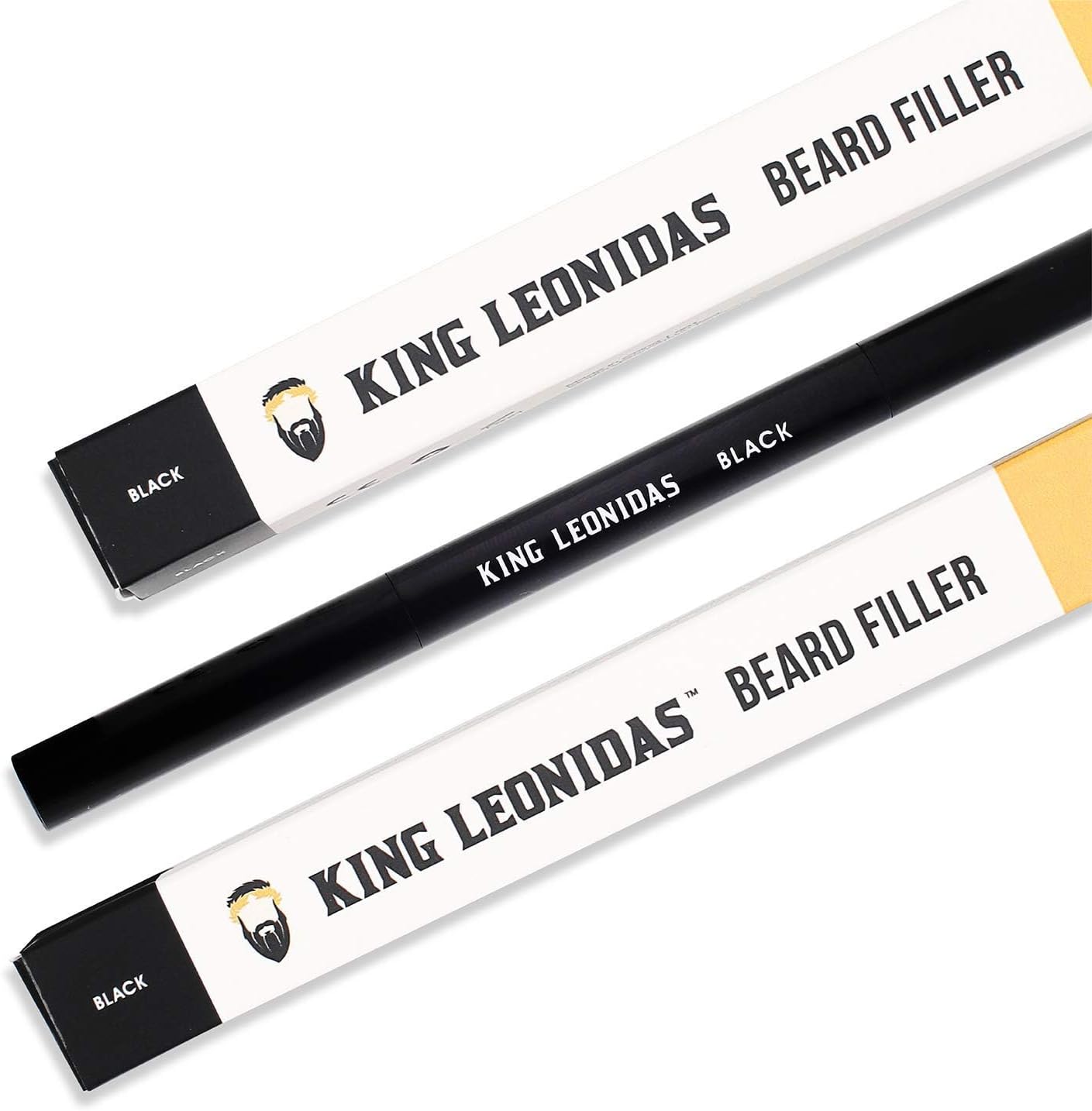 Beard Pencil Filler for Men (Black), Water-Resistant Beard Liner Pen for Marking & Detailing Patchy Beards, Men’s Beard Shaper & Definer, Facial Hair Darkener for Natural Look