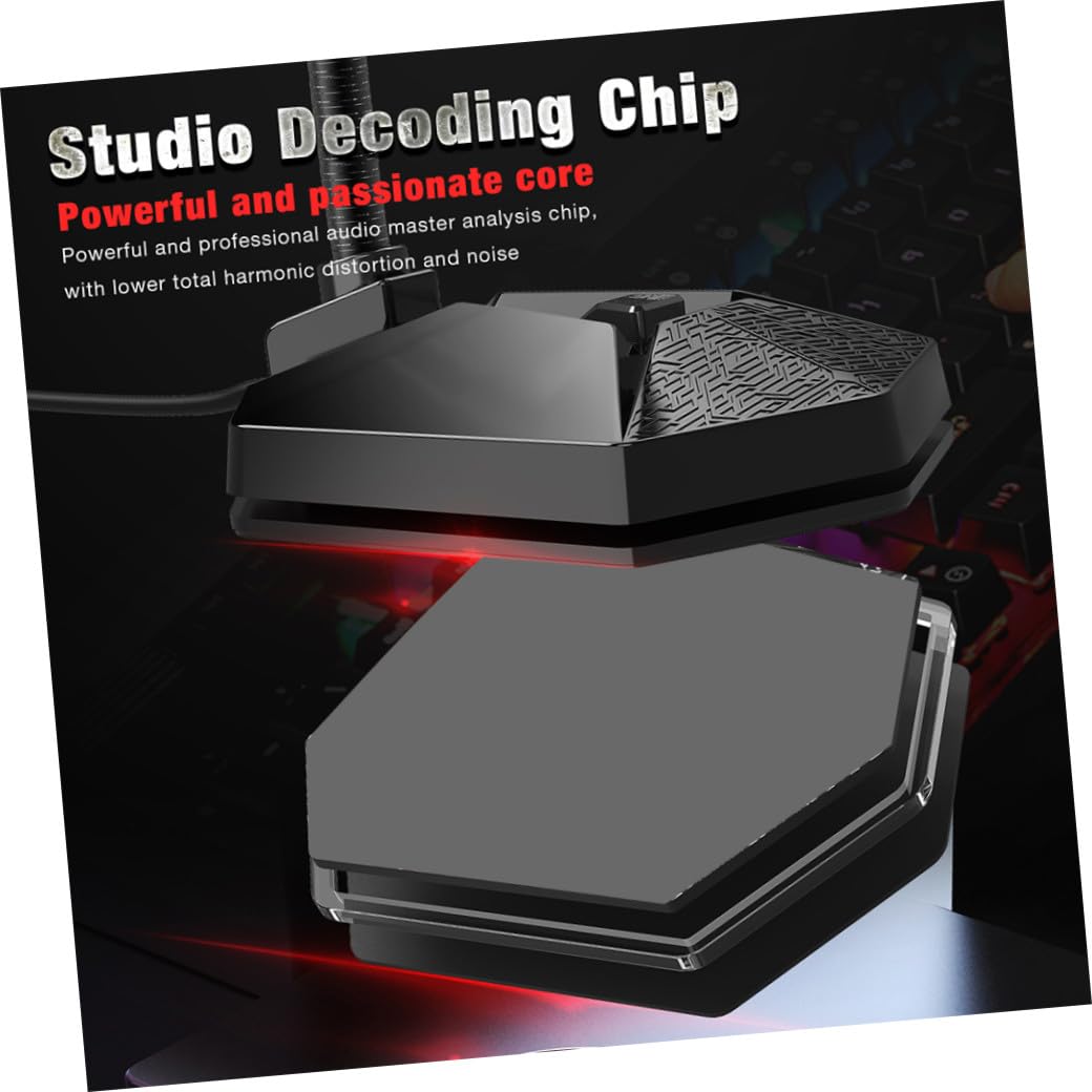 Abaodam Microfono USB da Scrivania Mini Flessibile Rgb Nero | Audio Nitido, Interfaccia Usb, Cavo da 1, 5m, per Videoconferenza e Casa
