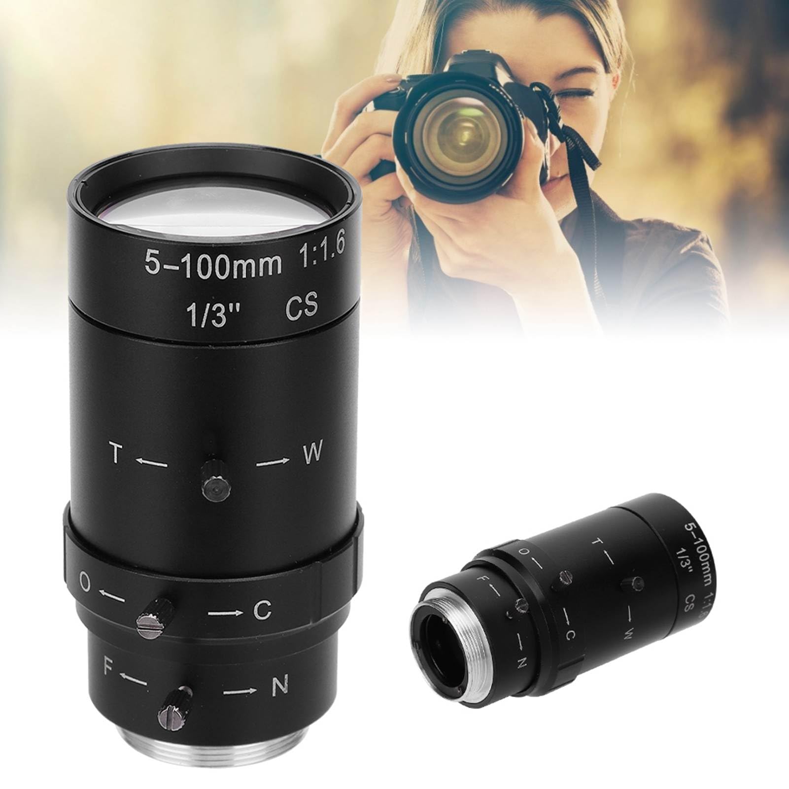 Acouto 3MP Zoom CCTV-Objektiv CS-Mount Manuelle Blende 5-100 Mm für Überwachungskameras Verfügbar, Auch Festes KameraobjektivZoomobjektivCCTV-ObjektivManuelles ObjektivManuelles B