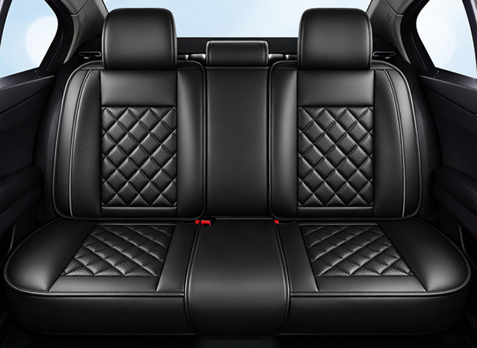 Coprisedili, coprisedili in pelle copertura completa per camion SUV berline | Coprisedili Set completo, Coprisedili per auto in pelle impermeabili, Protezione universale per sedili per camion
